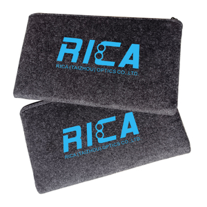Estuche suave de fieltro con cremallera para anteojos, liviano y ecológico