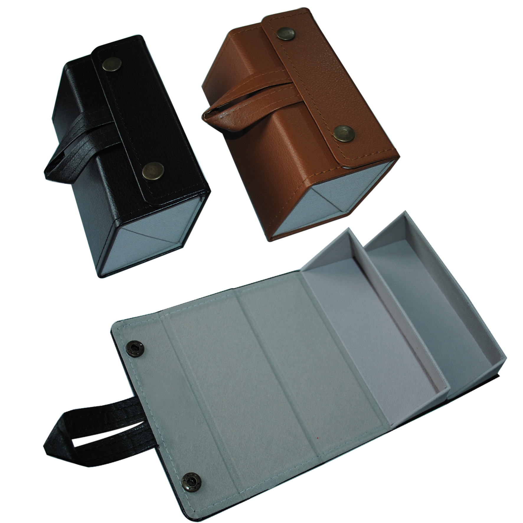 Collection Estuche plegable transparente para anteojos con forro de terciopelo 
