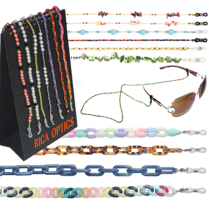 Cordones para anteojos Ready To Go, cadenas hechas de nailon, algodón, poliéster, cuentas de metal y acrílico con precio especial